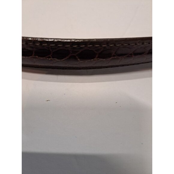 90's Brighton Brown Leather Belt Women L Golf Charms Silver-tone hardware C3008 - Picture 4 of 12